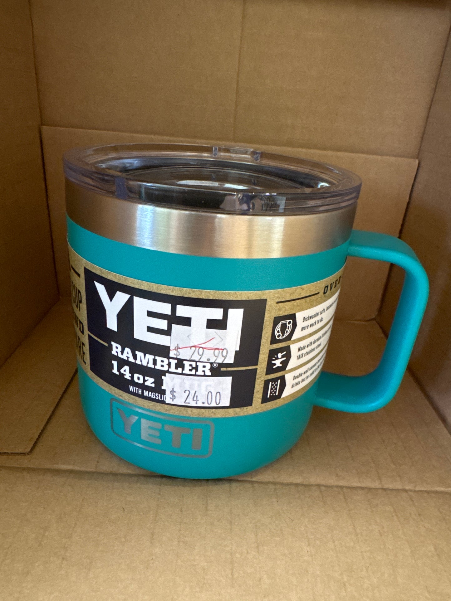 Yeti Rambler 14 oz Mug - Aquifer Blue