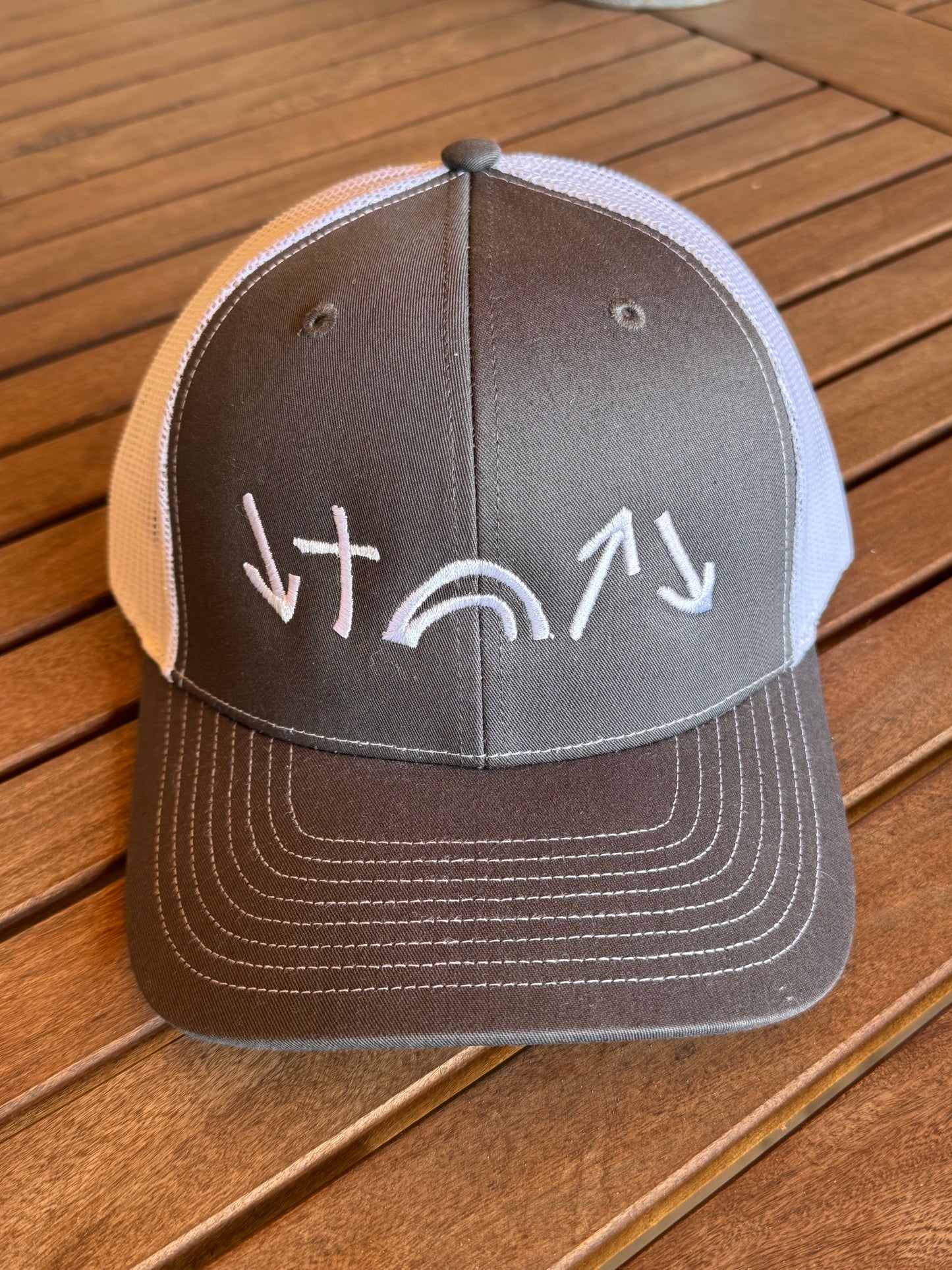 Gospel Symbols Hat Charcoal Grey and White