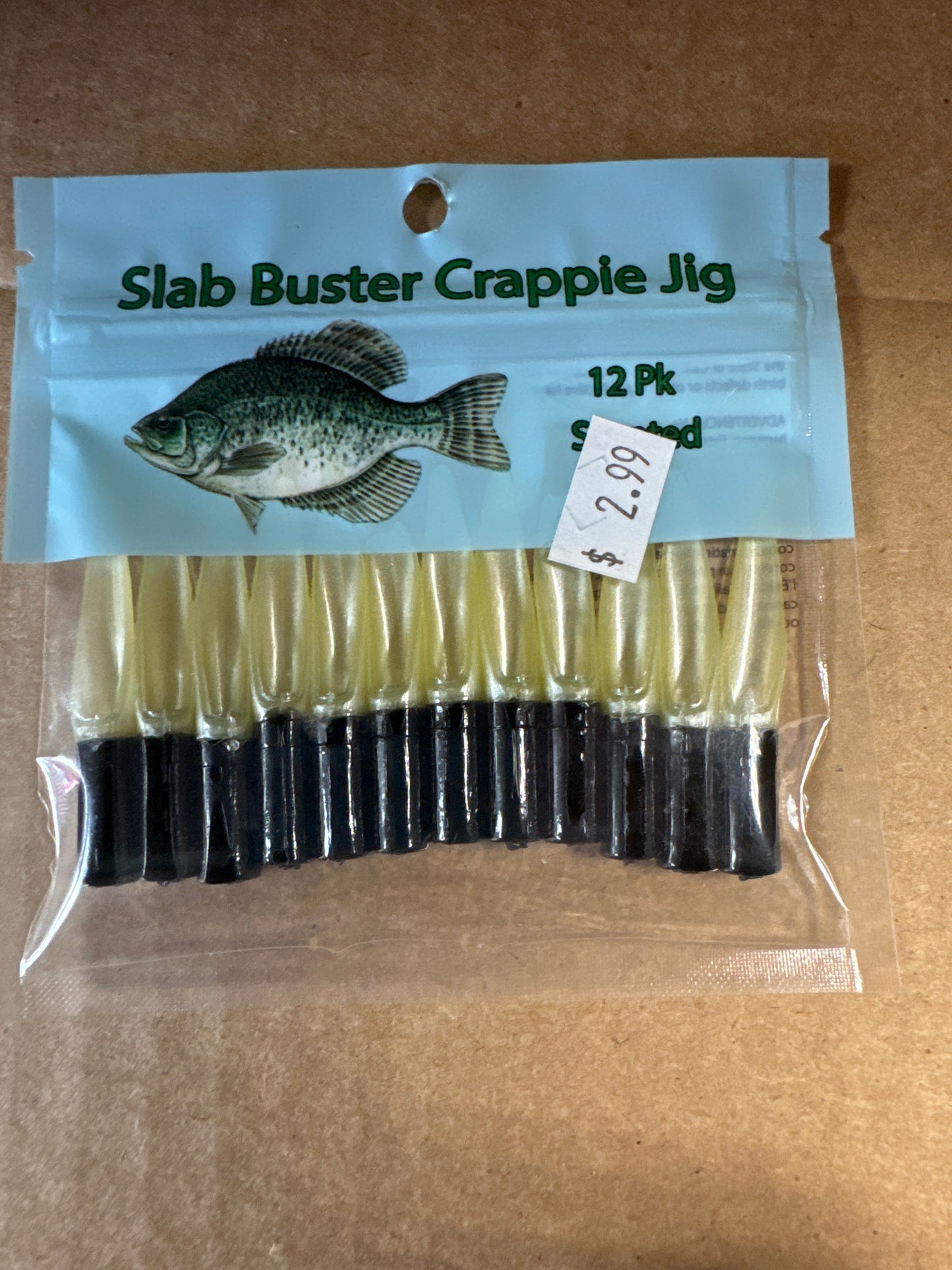 Slab Buster Crappie Jig 2" - Black Pearl Chartreuse
