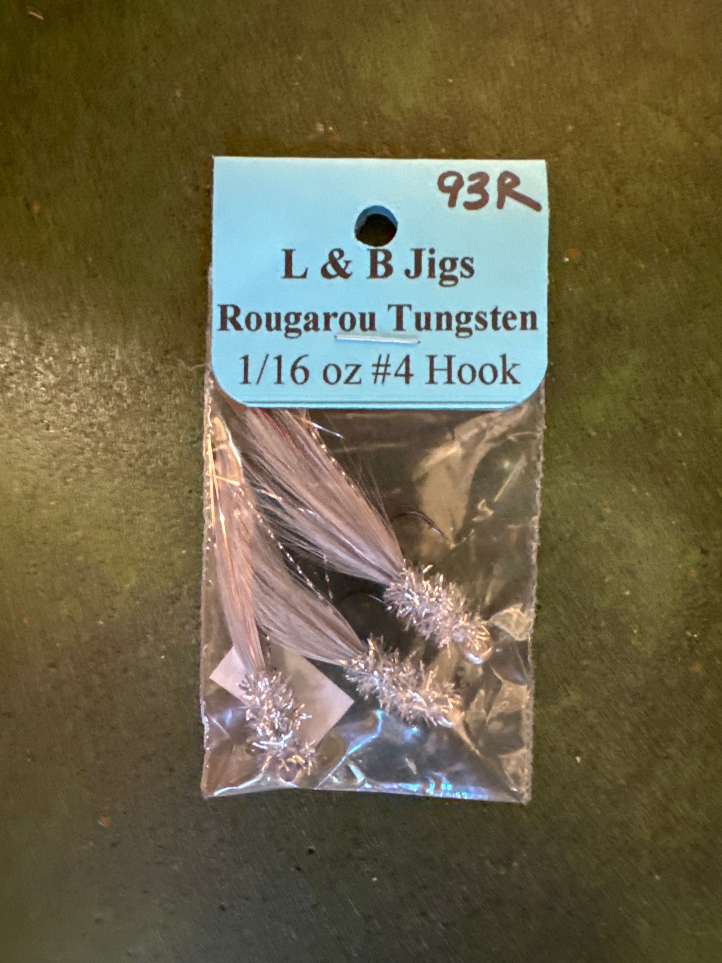 L and B Hand Tied Crappie Jigs #93R Rougarou Tungsten Head