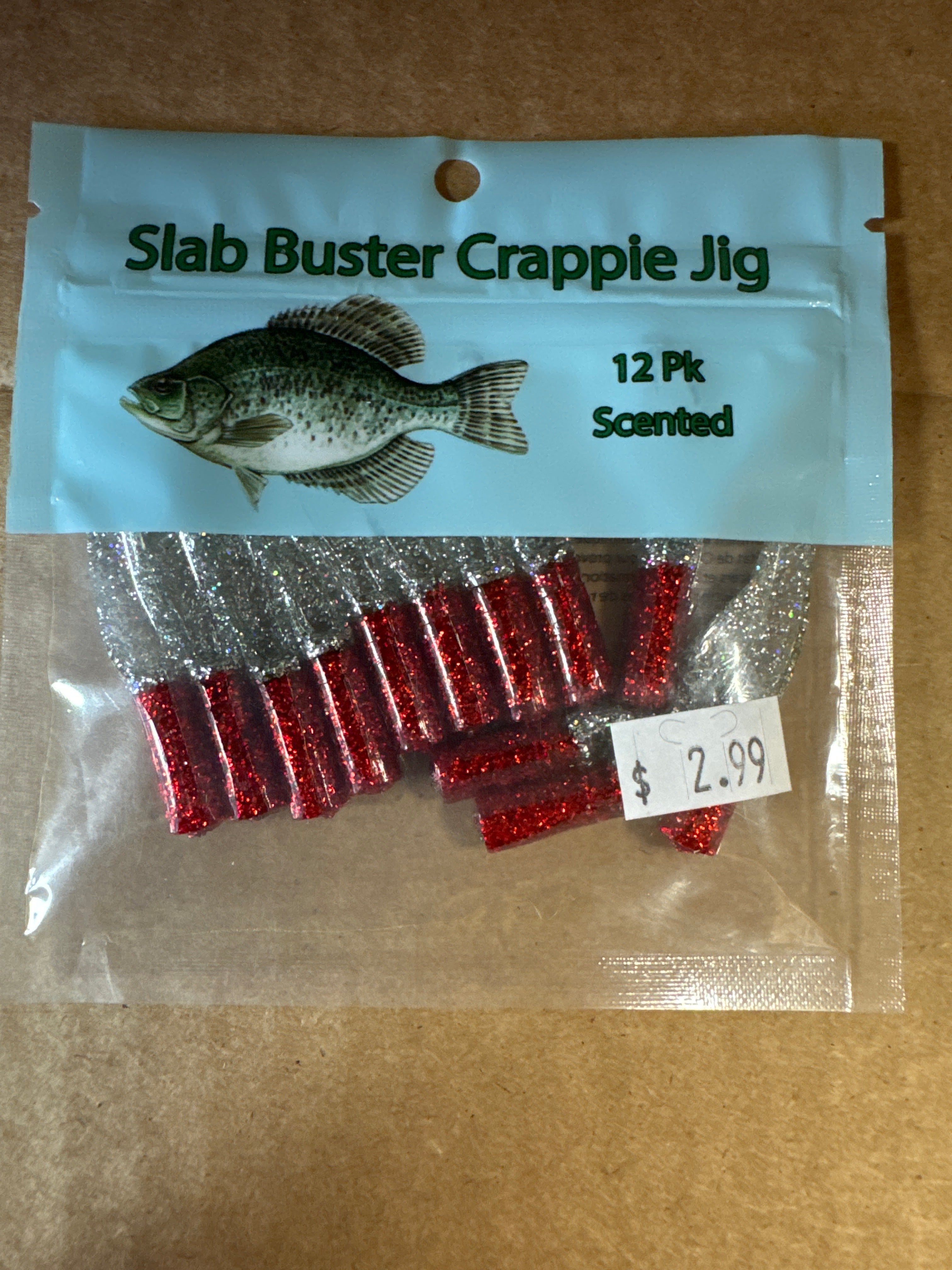 SLAB BUSTER SB0303 Scented Crappie Jigs – 12-Pack – Black/Chartreuse Silver, 2"