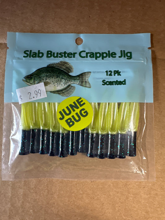 2 inch Slab buster crappie jig (white/silver flash 2 inch Slab buster crappie jig (white/silver flash