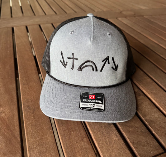 Gospel Symbols Rope Hat - Grey and Black