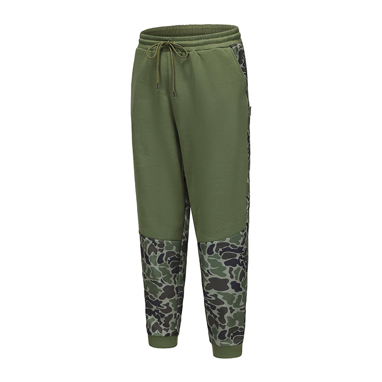 Honey Hole Fleece Lounge Joggers. - Green Camo