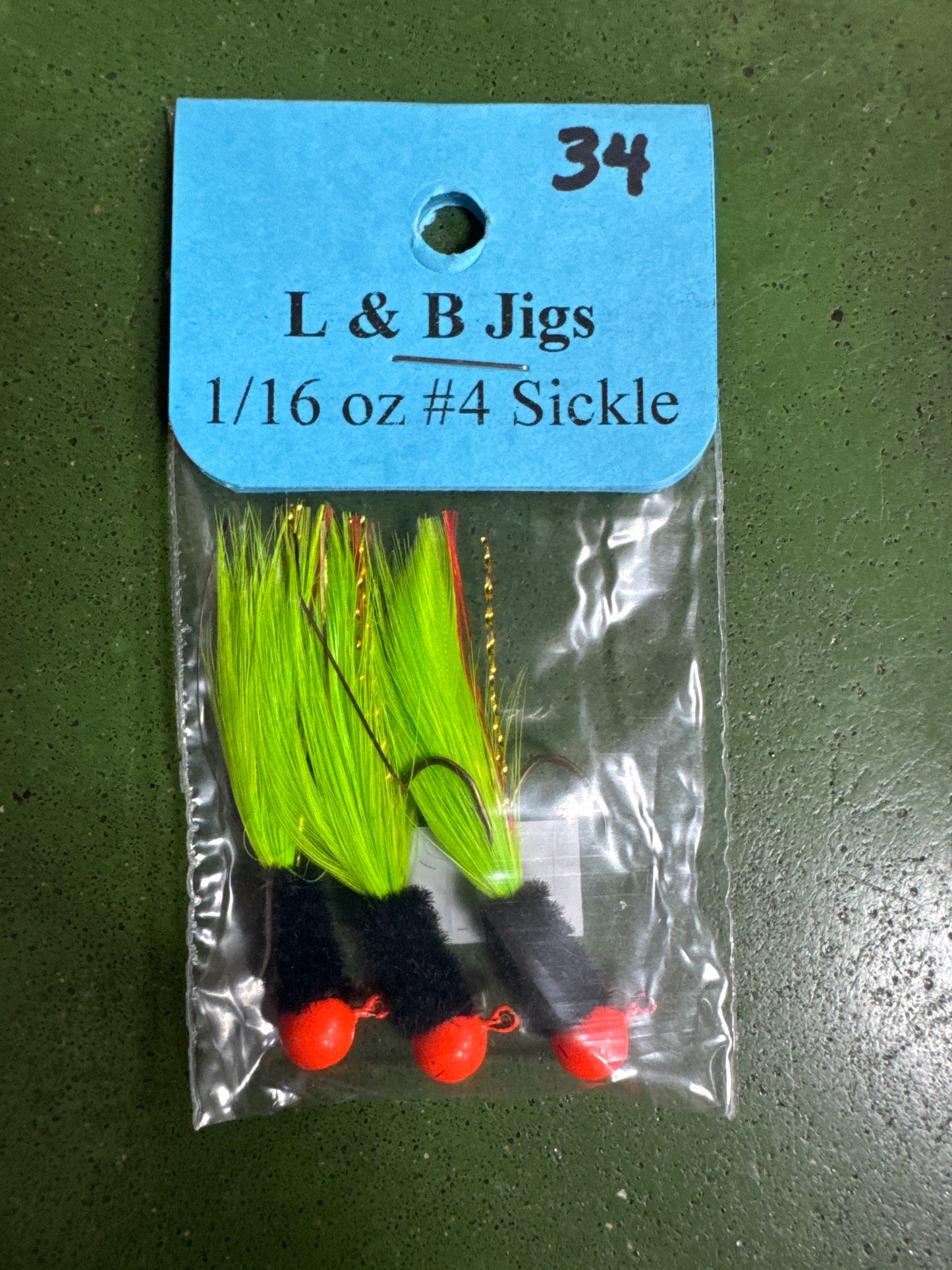 L and B Hand Tied Crappie Jigs #34