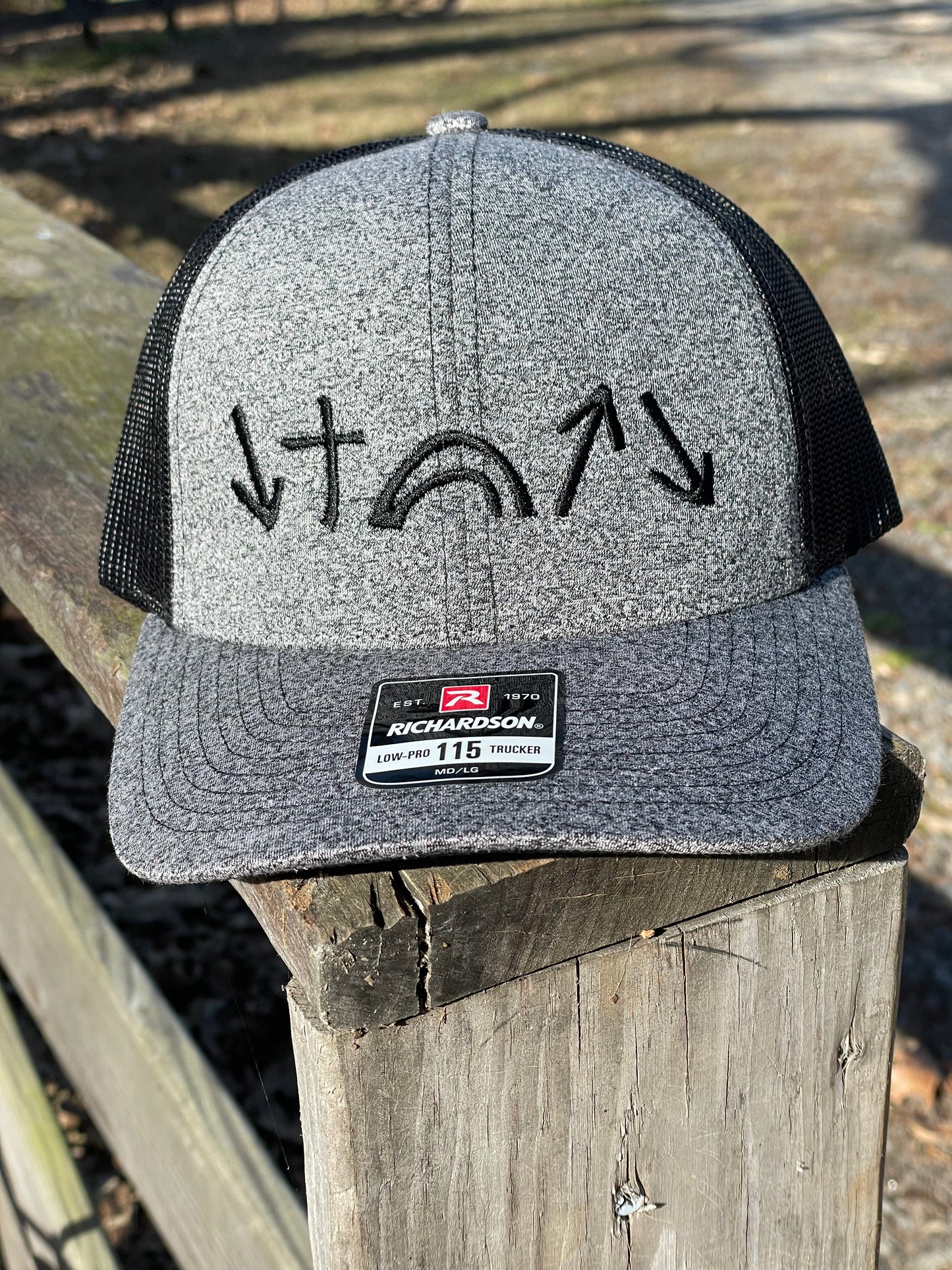 Gospel Symbols Hat - Heather Grey and Black